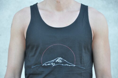 Tank Top, Fuji Mountain, Sleeveless Top Men, Japanese Tank Top