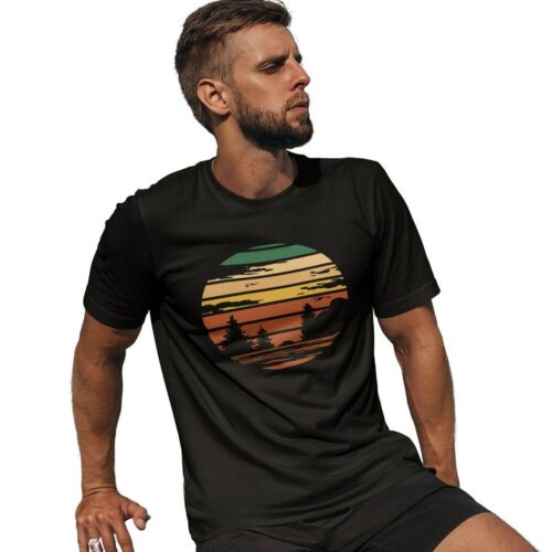 Landscape Sunset Men'S T-Shirt Nature Graphic Shirt Man Special Gift T-Shirt