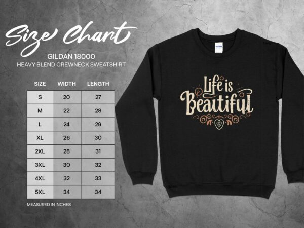 Life Is Beautiful Inspirational Quote T-Shirt Or Sweatshirt, Motivational Tee, Positive Message Shirt, Graphic Casual Top, Comfortable Tee