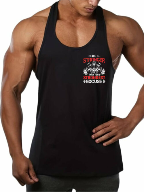 Be Stronger Gorilla Roar Men Gym Bodybuilding Tank Top Stringer Vest Fitness Workout Sportswear Kick Boxing Mma Muscle Pocket