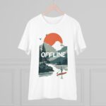 Stand Up Paddle, Mountains Outdoor Shirt, Illustration, Vintage-Inspired Cotton Tee, Unisex Tee