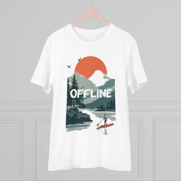 Stand Up Paddle, Mountains Outdoor Shirt, Illustration, Vintage-Inspired Cotton Tee, Unisex Tee